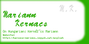 mariann kernacs business card